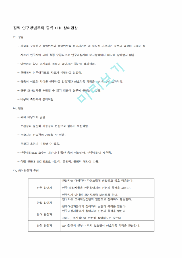 [사회복지조사론] 질적 연구방법론의 종류.hwp